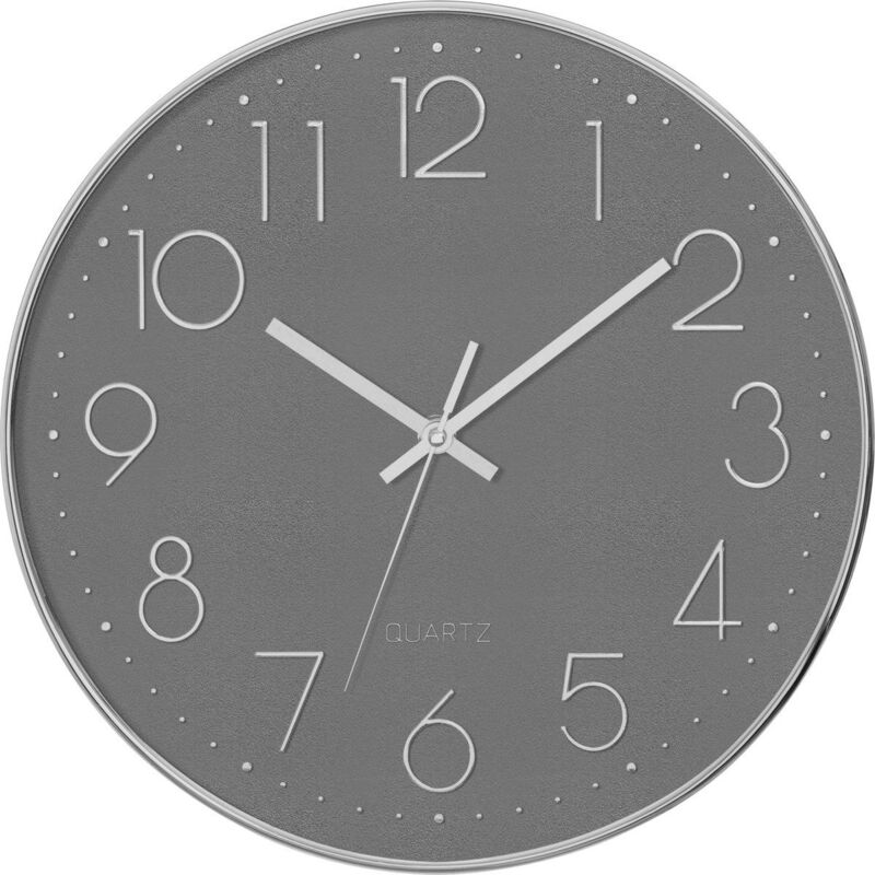 foto del prodotto atmosphera orologio 3d laure argento d30cm grigio cr ateur d int rieur