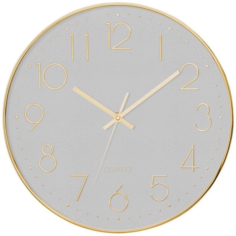 foto del prodotto atmosphera orologio 3d oro laure d30cm grigio cr ateur d int rieur
