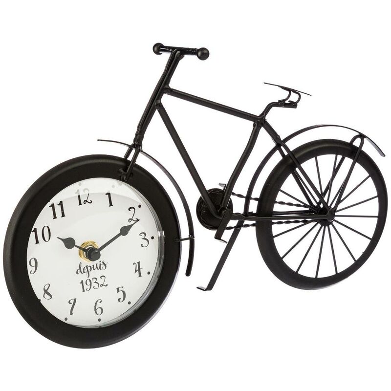 foto del prodotto atmosphera orologio da bicicletta in metallo nero h18cm cr ateur d int rieur