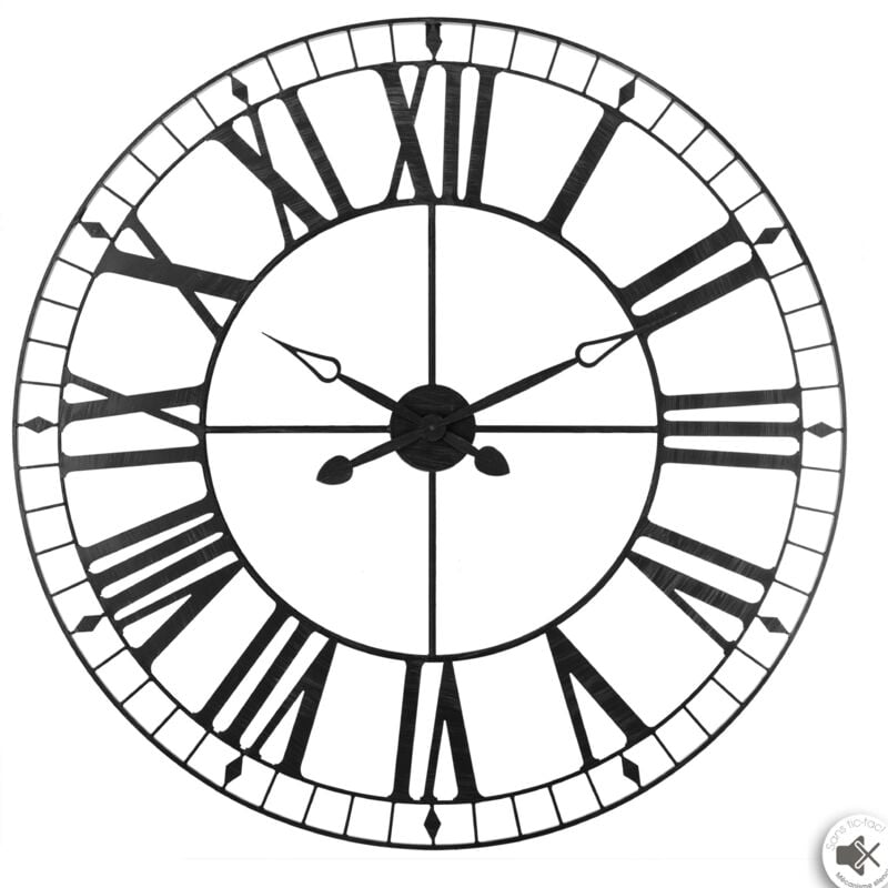 foto del prodotto atmosphera orologio da parete tibor per soggiorno e sala da pranzo, design elegante, nero 88 cm, moderno e decorativo
