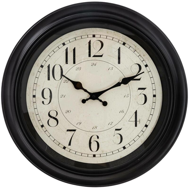 foto del prodotto atmosphera orologio ilan con modanature d40cm nero cr ateur d int rieur