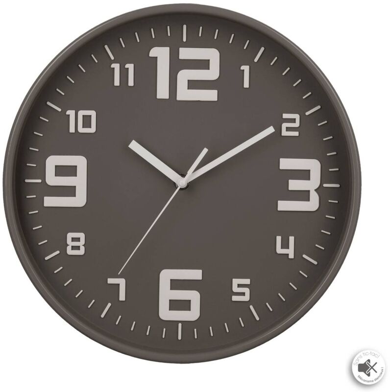 foto del prodotto atmosphera orologio in metallo grigio d30cm cr ateur d int rieur
