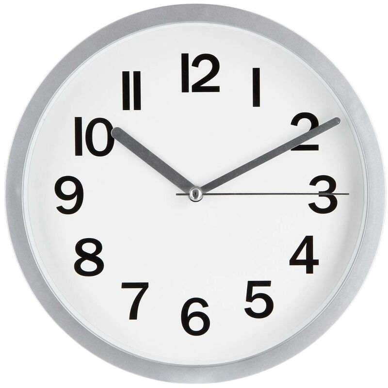 foto del prodotto atmosphera orologio in plastica grigio d22cm cr ateur d int rieur