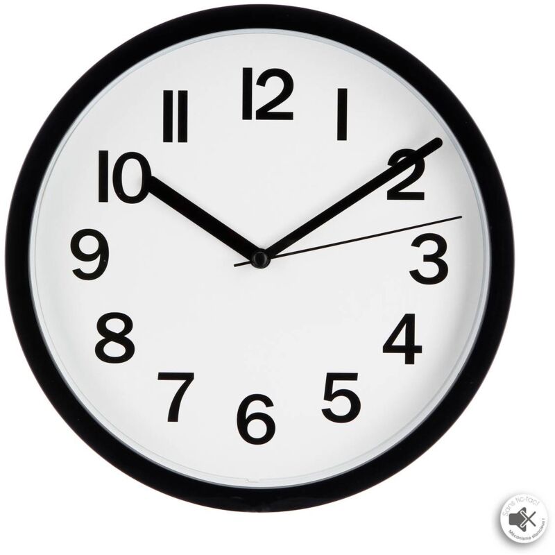 foto del prodotto atmosphera orologio in plastica loly d22cm nero cr ateur d int rieur