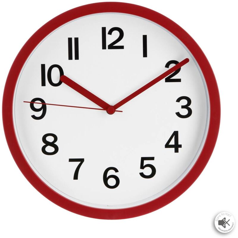 foto del prodotto atmosphera orologio in plastica loly d22cm rosso cr ateur d int rieur