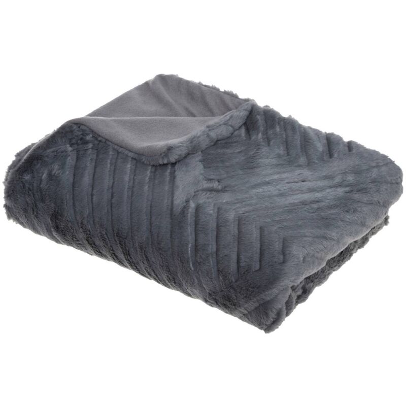foto del prodotto atmosphera pelliccia sintetica 3d g o grigio ardesia 120x160cm cr ateur d int rieur