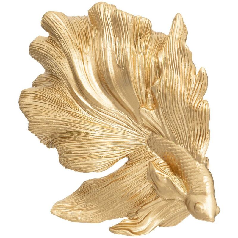 foto del prodotto atmosphera pesce decorativo jiling in resina h12cm dorata cr ateur d int rieur
