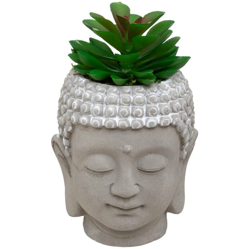 foto del prodotto atmosphera pianta artificiale buddha in vaso di cemento h12,5cm cr ateur d int rieur