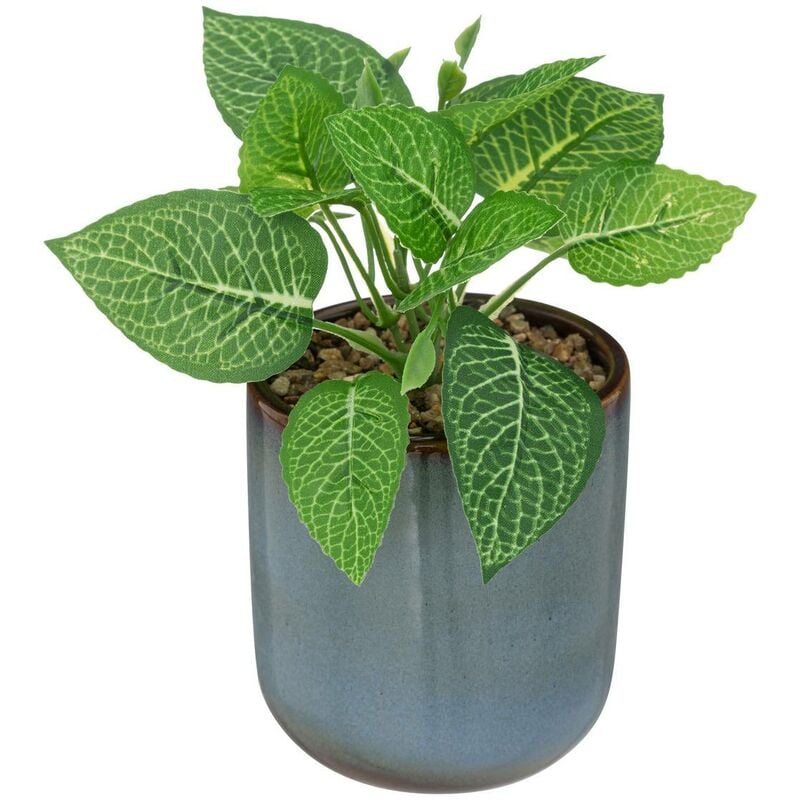 foto del prodotto atmosphera pianta artificiale in ceramica blu tempesta h16cm cr ateur d int rieur