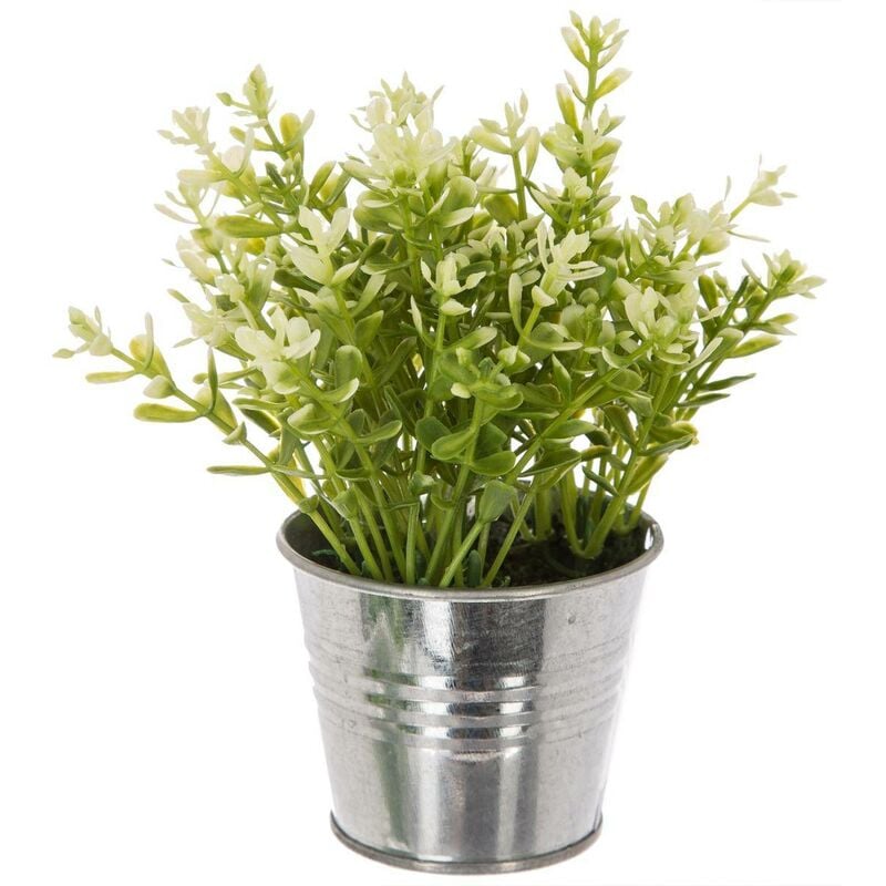 foto del prodotto atmosphera pianta artificiale in vaso di metallo h17cm fiori cr ateur d int rieur