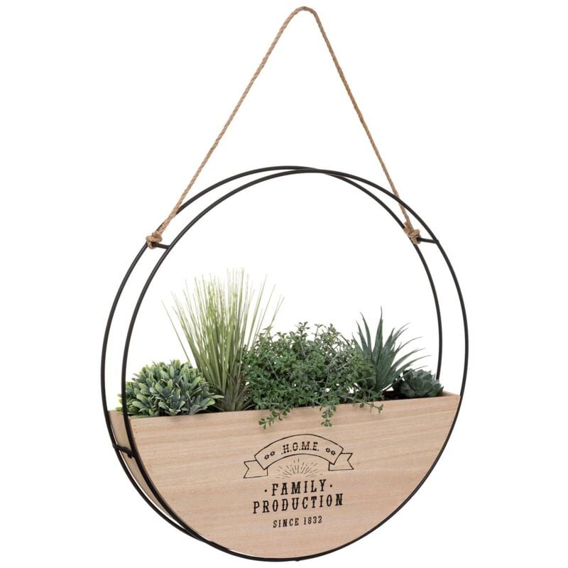 foto del prodotto atmosphera pianta artificiale pensile krista in legno e metallo d44cm cr ateur d int rieur