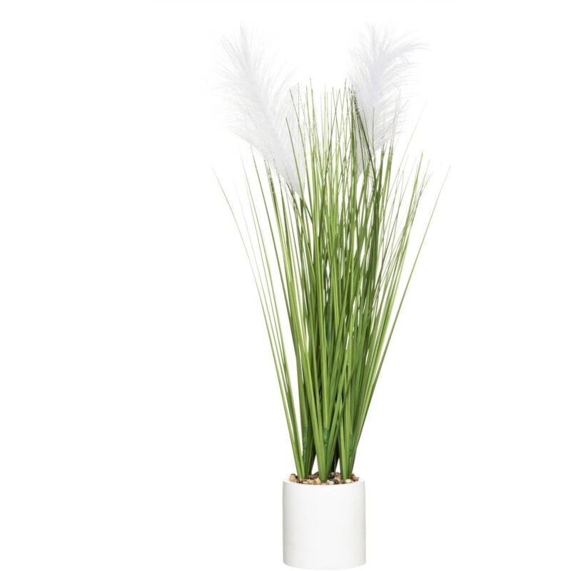 foto del prodotto atmosphera pianta artificiale plumeau vaso in cemento h70cm cr ateur d int rieur