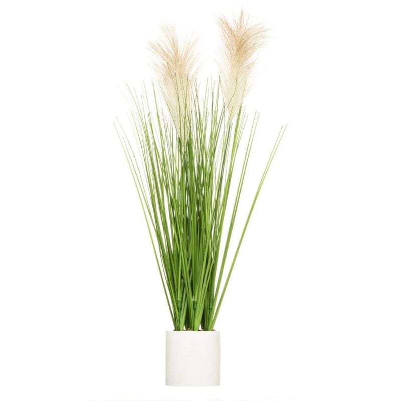 foto del prodotto atmosphera pianta artificiale plumeau vaso in cemento h70cm cr ateur d int rieur