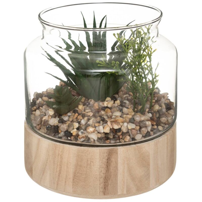 foto del prodotto atmosphera pianta artificiale terrario in vetro h17,5cm cr ateur d int rieur