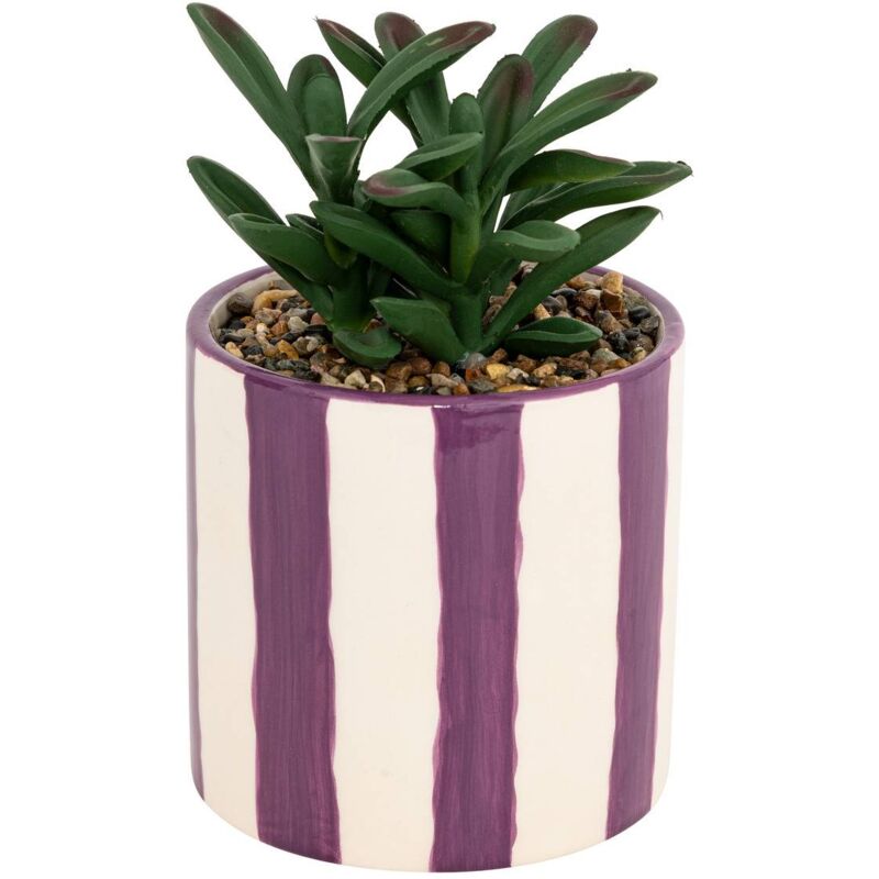 foto del prodotto atmosphera pianta artificiale viola intenso vaso in ceramica h16cm cr ateur d int rieur