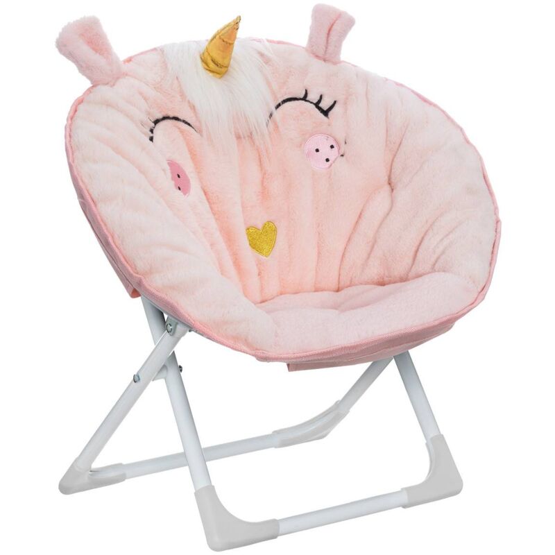 foto del prodotto atmosphera poltrona per bambini pieghevole con unicorno rosa chiaro cr ateur d int rieur