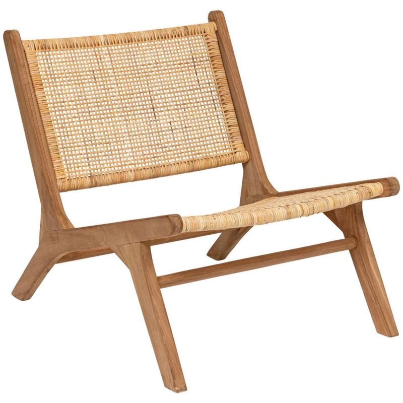 foto del prodotto atmosphera poltrona timor in teak e rattan cr ateur d int rieur