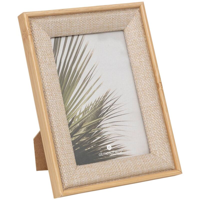 foto del prodotto atmosphera portafoto zera tessuto beige 10x15cm cr ateur d int rieur