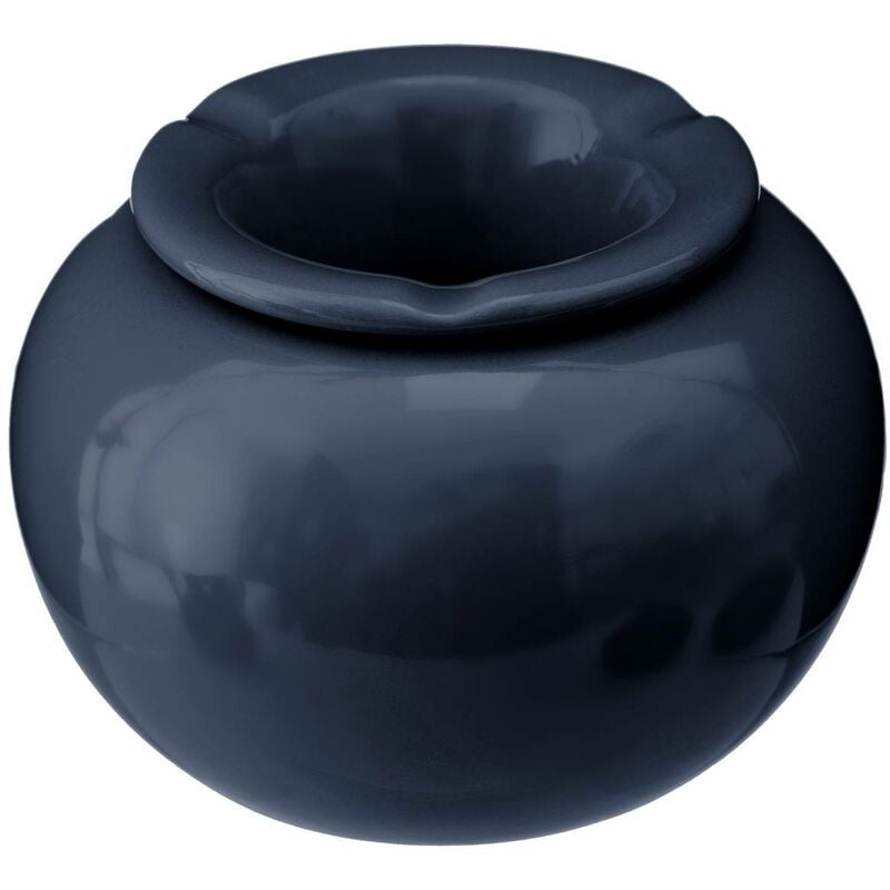 foto del prodotto atmosphera posacenere rotondo in ceramica alicia d15cm blu notte cr ateur d int rieur
