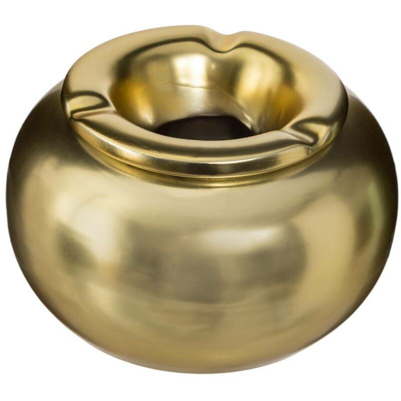 foto del prodotto atmosphera posacenere rotondo in ceramica dorata d12,5 cm cr ateur d int rieur