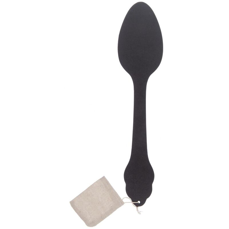 foto del prodotto atmosphera posate appese alla parete cucchiaio di legno nero 8,5x38cm cr ateur d int rieur