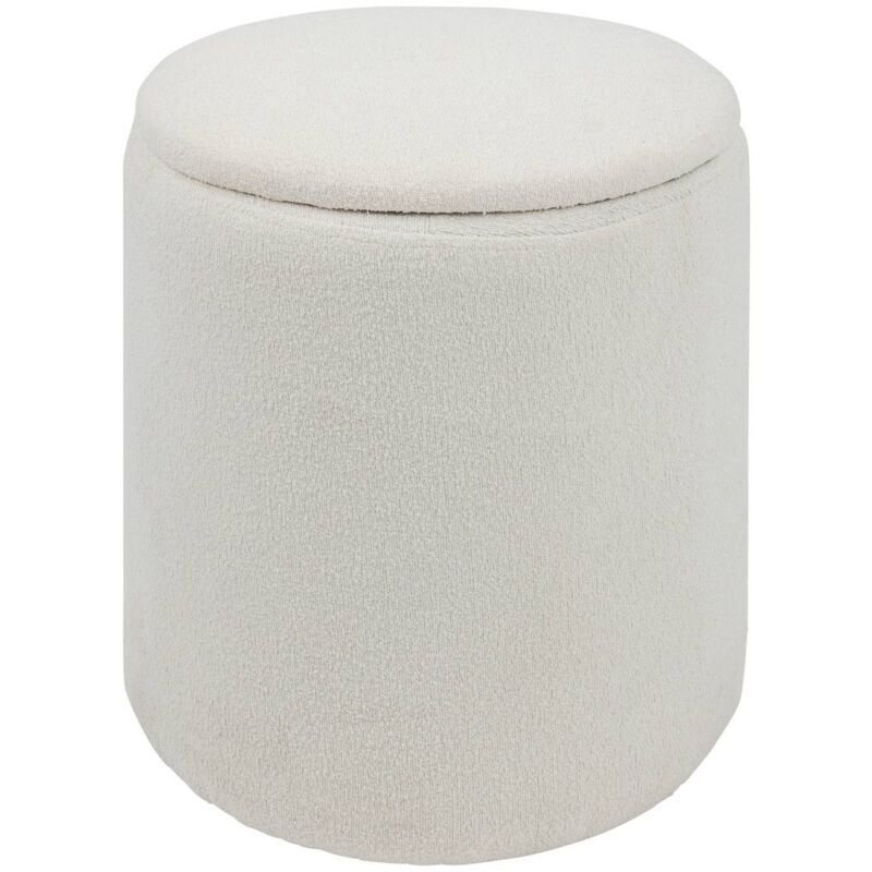 foto del prodotto atmosphera pouf kaydi bianco riccio d35cm cr ateur d int rieur