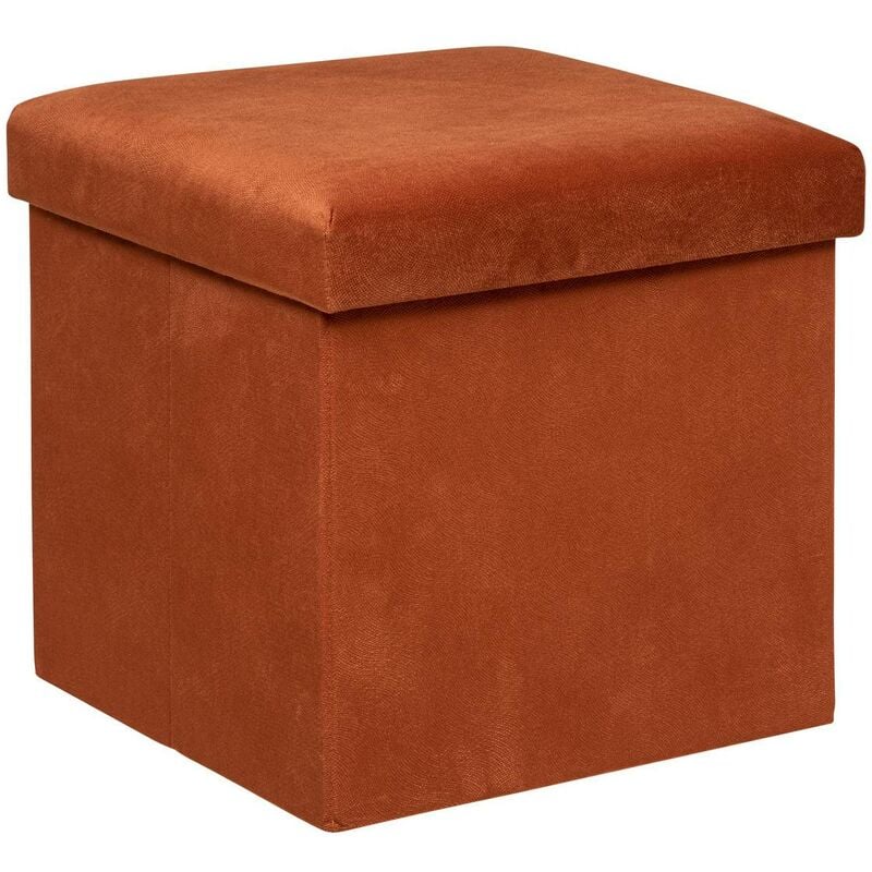 foto del prodotto atmosphera pouf pieghevole in velluto lilou 38x38cm ambra cr ateur d int rieur