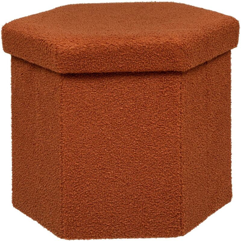 foto del prodotto atmosphera pouf pieghevole jaiko in bouclette 40x38cm ambra cr ateur d int rieur