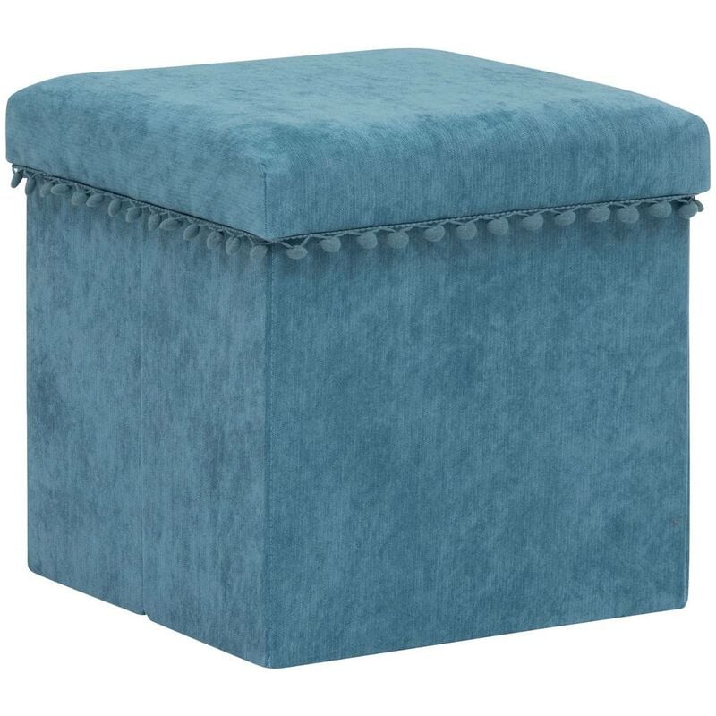 foto del prodotto atmosphera pouf pieghevole m mo 40x38cm blu anatra cr ateur d int rieur