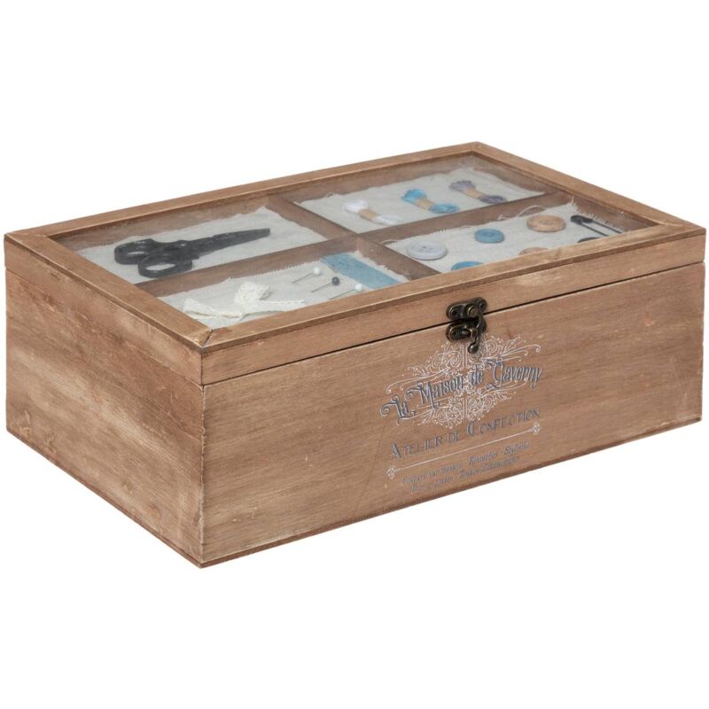 foto del prodotto atmosphera scatola da cucito in legno winter 30x10cm cr ateur d int rieur