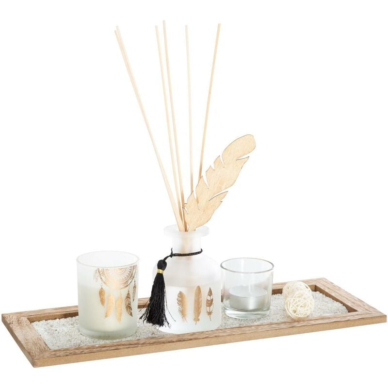 foto del prodotto atmosphera scatola per profumi plume in legno di gaiac 36x14,5 cm cr ateur d int rieur