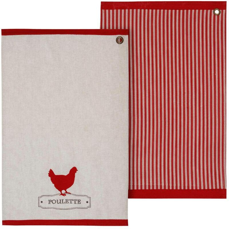 foto del prodotto atmosphera set di 2 strofinacci in cotone multicolore 45x70cm cr ateur d int rieur