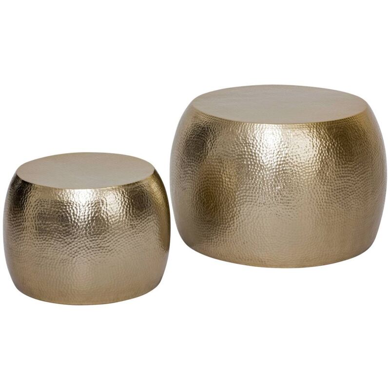 foto del prodotto atmosphera - set di 2 tavolini issam in metallo dorato d70 50cm cr ateur d'int rieur