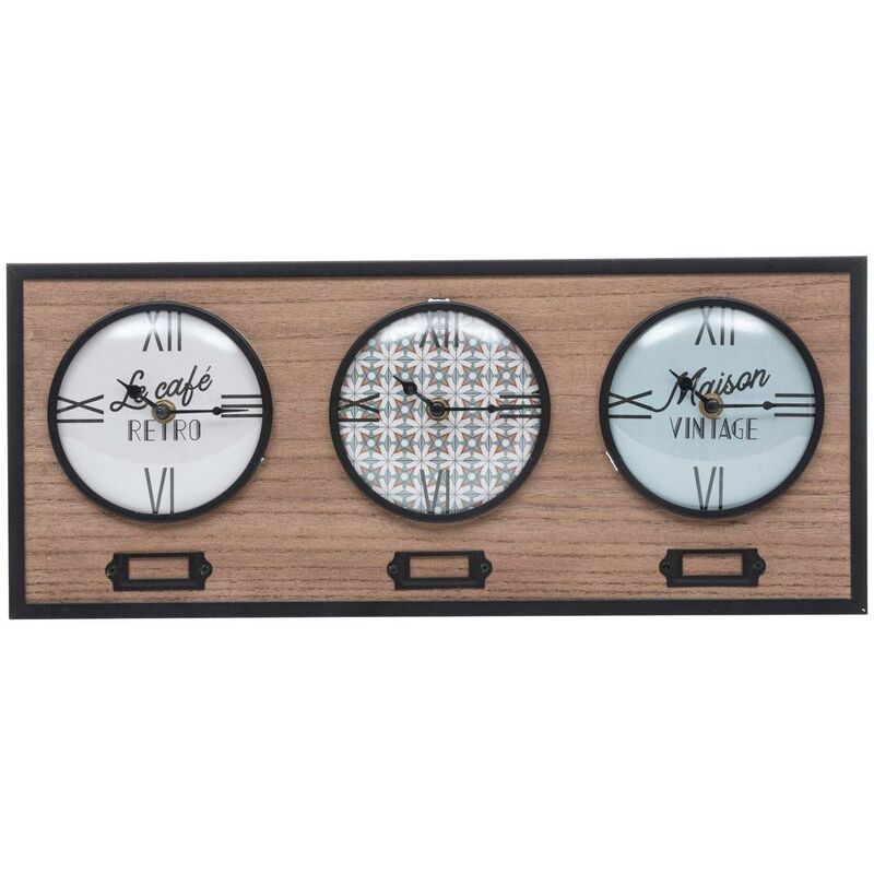 foto del prodotto atmosphera set di 3 orologi in metallo natalino 48x20cm cr ateur d int rieur