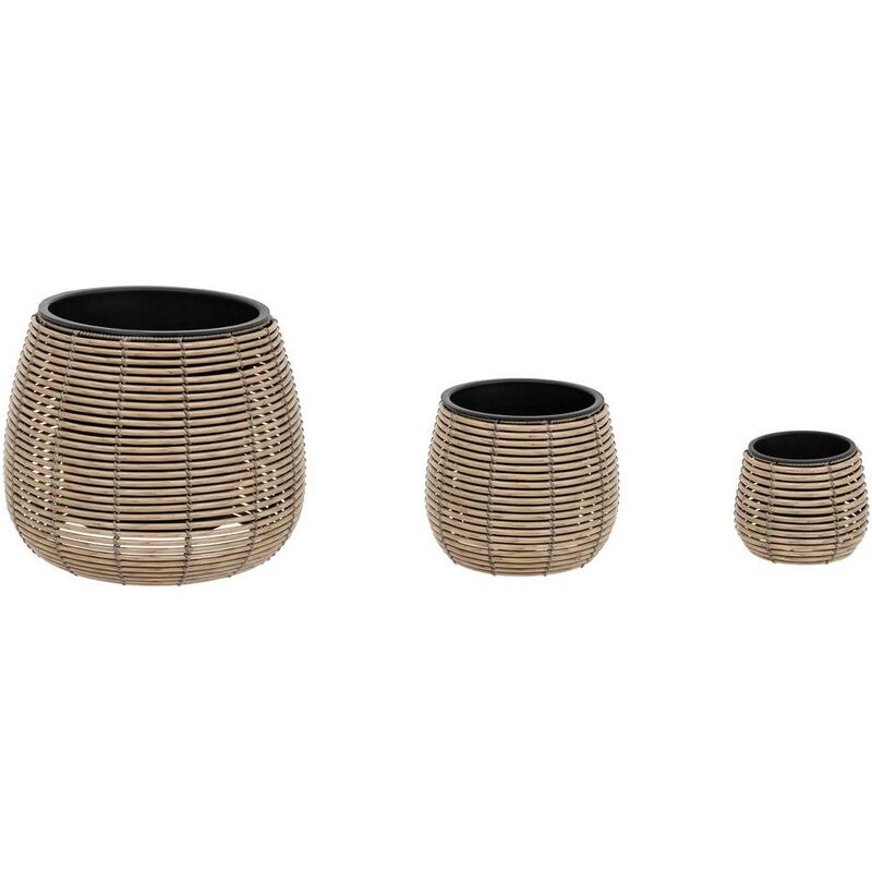 foto del prodotto atmosphera set di 3 vasi cam d20 29 45cm beige cr ateur d int rieur
