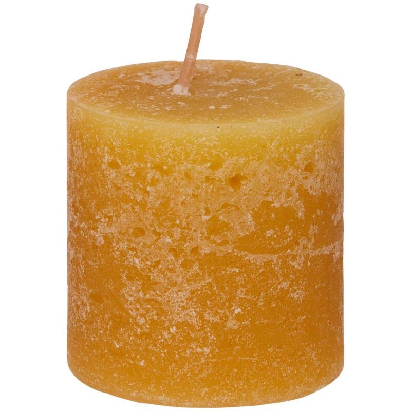 foto del prodotto atmosphera set di 4 candele rustiche gialle 60g cr ateur d int rieur