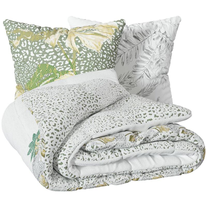 foto del prodotto atmosphera set di biancheria da letto monstera in cotone 240x220cm cr ateur d int rieur