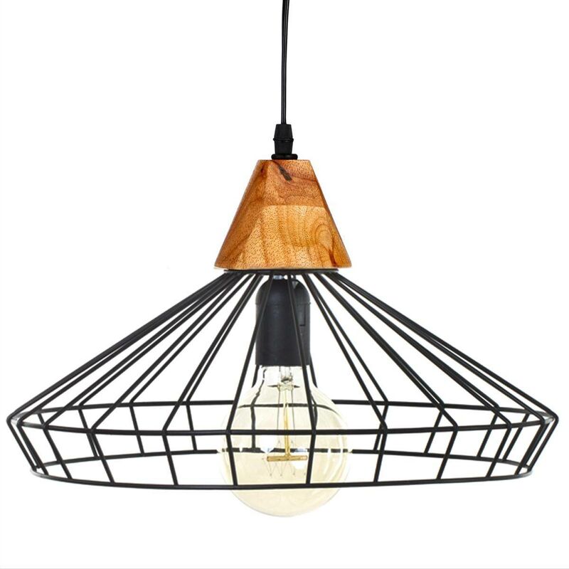 foto del prodotto atmosphera sospensione a filo ben in metallo nero d38cm cr ateur d int rieur