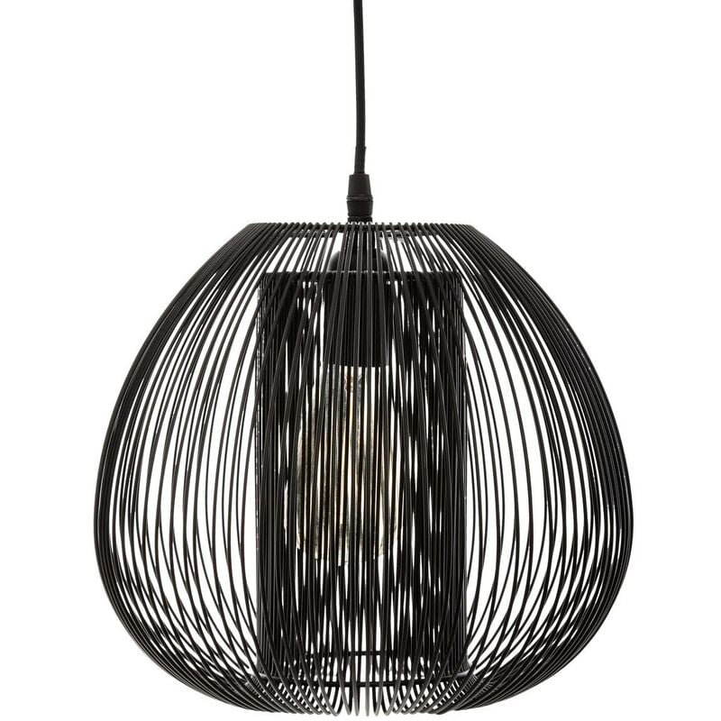 foto del prodotto atmosphera - sospensione a filo noda in metallo nero d28cm cr ateur d'int rieur