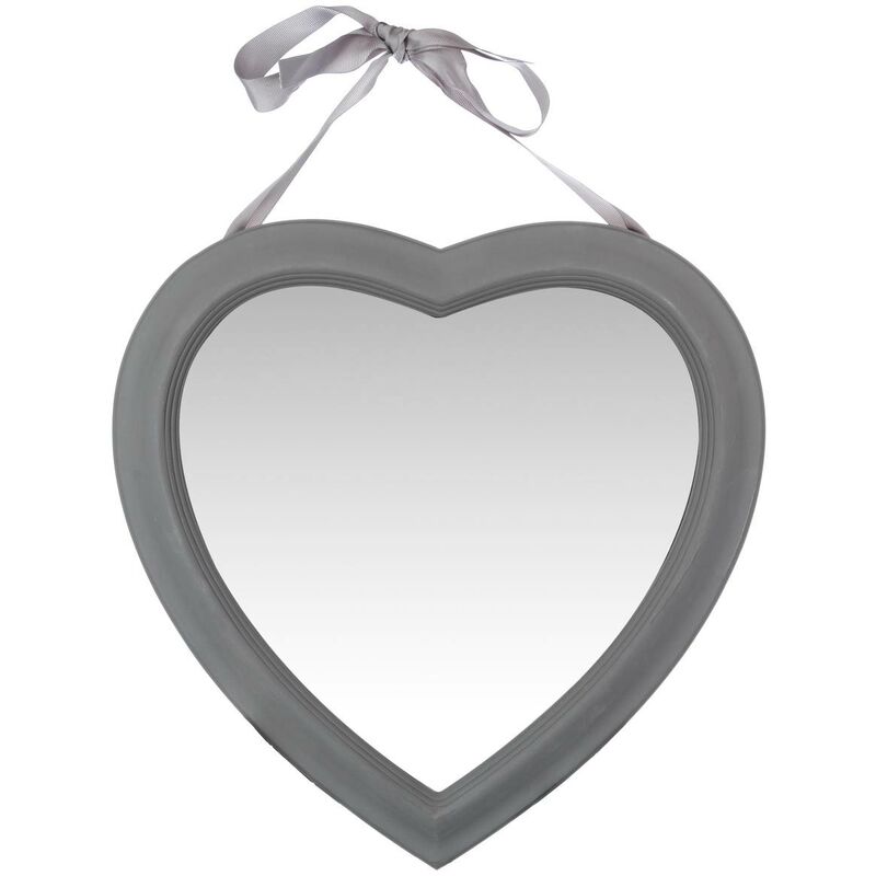 foto del prodotto atmosphera specchio a cuore alexia 40x40cm grigio cr ateur d int rieur