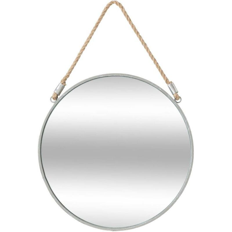 foto del prodotto atmosphera specchio corde in metallo grigio d38cm cr ateur d int rieur