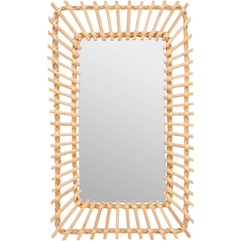 foto del prodotto atmosphera specchio da porta in rattan 35x58cm cr ateur d int rieur