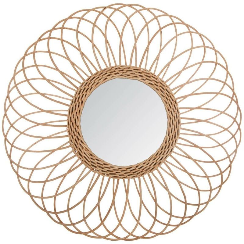 foto del prodotto atmosphera specchio in rattan rosette d58cm cr ateur d int rieur