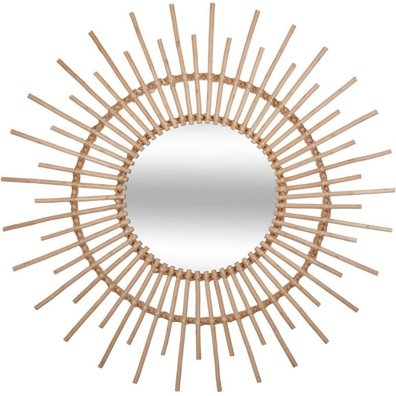 foto del prodotto atmosphera specchio in rattan soleil d76cm cr ateur d int rieur