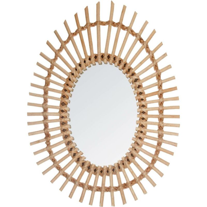 foto del prodotto atmosphera specchio ovale in rattan 43x58cm cr ateur d int rieur