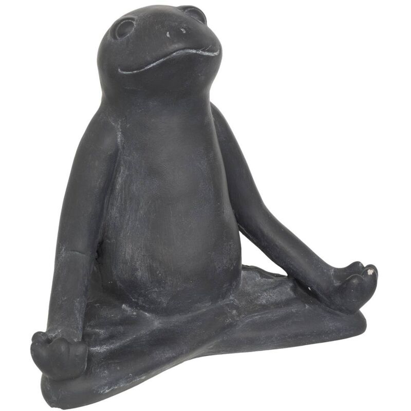 foto del prodotto atmosphera statua di rana da esterno lia grey h18cm in cemento cr ateur d int rieur
