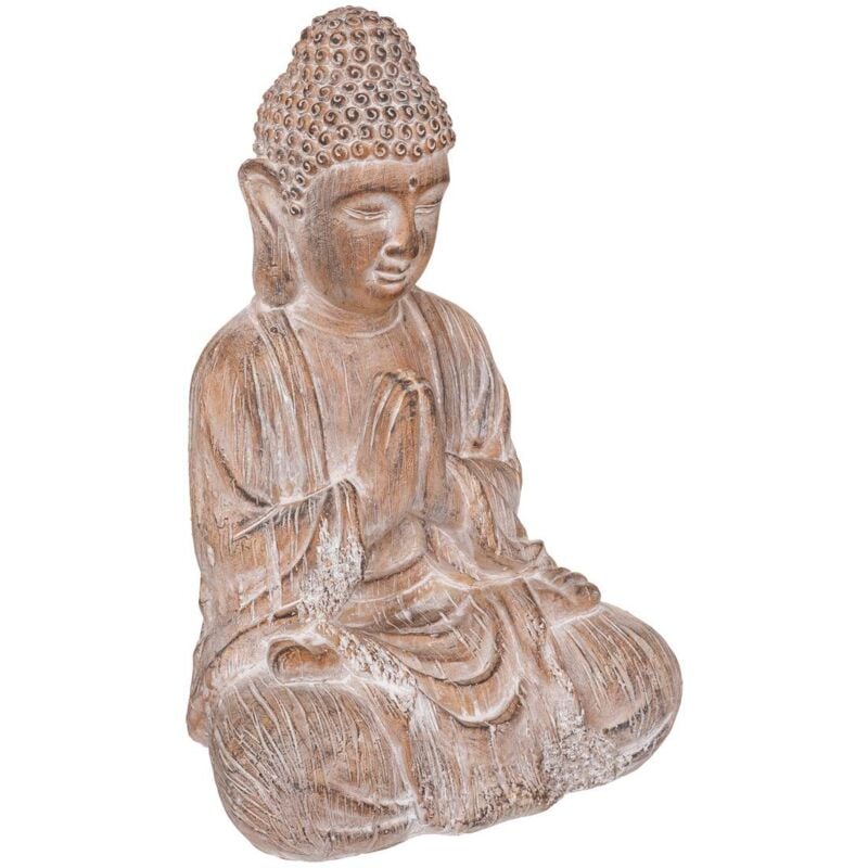 foto del prodotto atmosphera statuetta buddha effetto legno h45cm cr ateur d int rieur