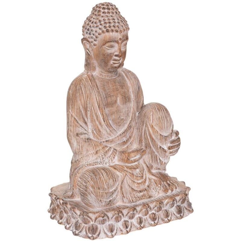 foto del prodotto atmosphera statuetta buddha effetto legno h67cm cr ateur d int rieur
