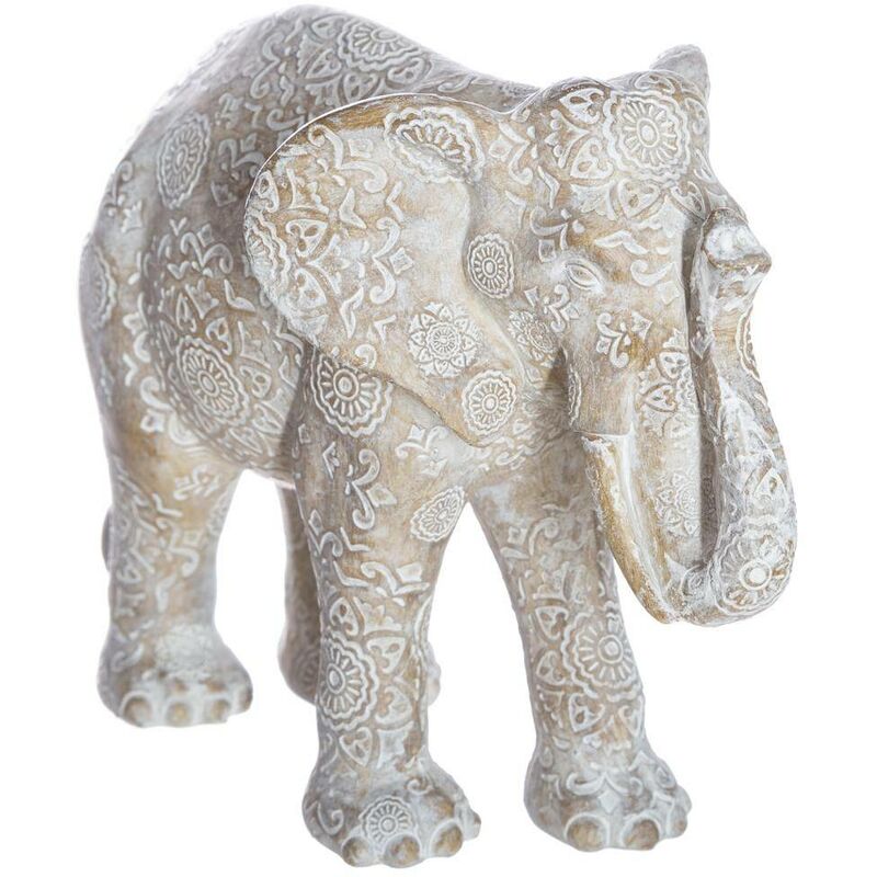 foto del prodotto atmosphera statuetta di elefante enzo in resina beige h15cm cr ateur d int rieur