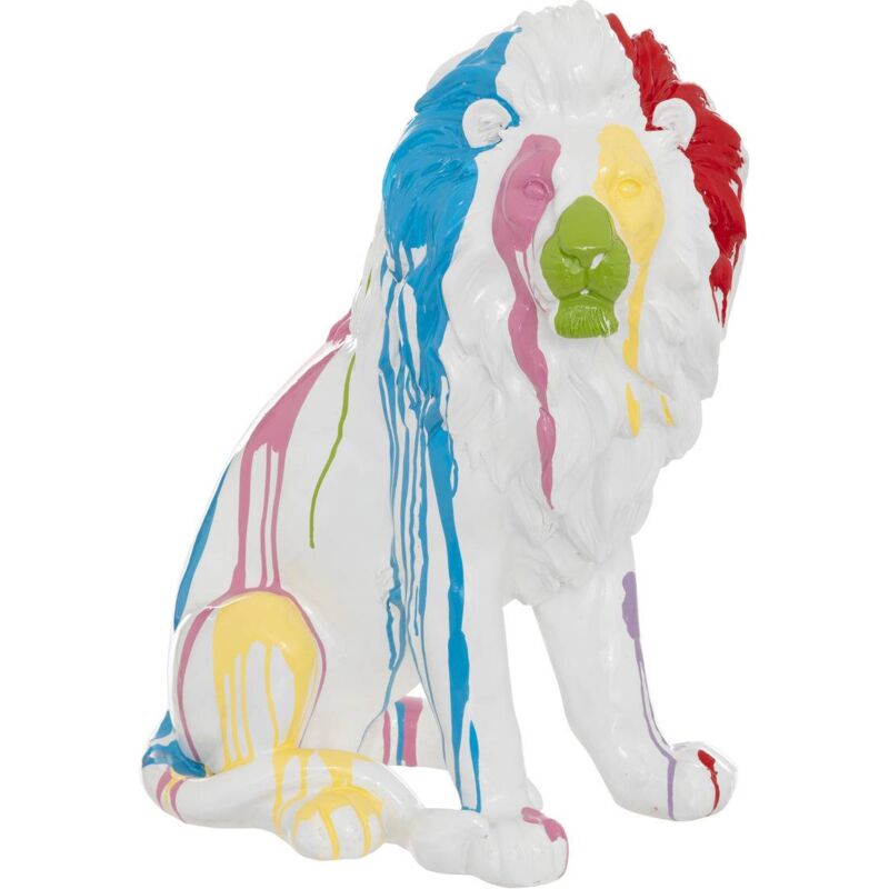 foto del prodotto atmosphera statuetta di leone bianco chance 46x60cm cr ateur d int rieur